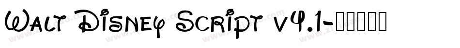 Walt Disney Script v4.1字体转换